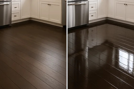Comparing Matte vs. Glossy Finishes on Dark Wood Floors illustration