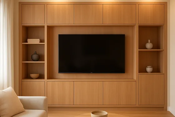 Built-In Entertainment Centers to Hide the Clutter illustration