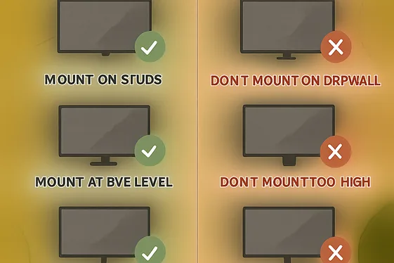 Do’s and Don’ts of Mounting a TV for Safety and Style illustration