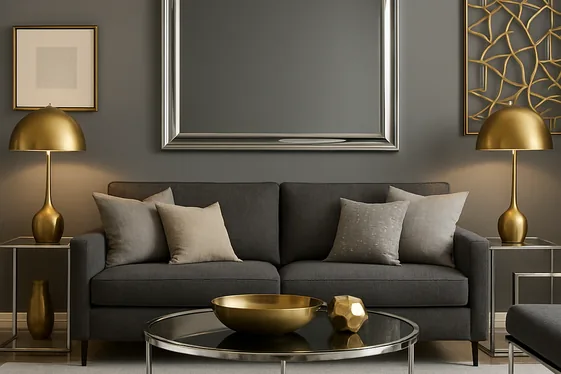 Using Metallic Accessories to Elevate Grey Walls illustration