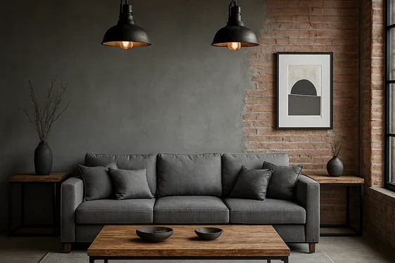 Step-by-Step: Blending Grey Walls with Industrial Elements illustration