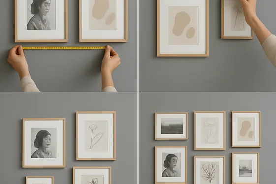 Step-by-Step: Creating a Grey Wall Gallery Wall illustration
