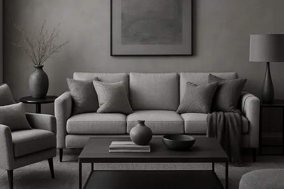 Layering Greys for a Monochrome Living Room illustration