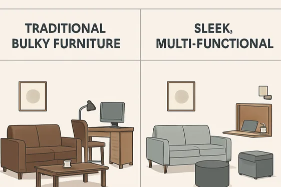 Choose Multi-Functional Furniture for Small Areas illustration