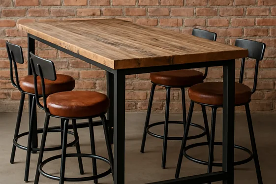 Industrial Style Tables in Small Kitchens illustration