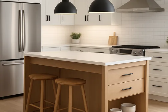 Multi-Use Kitchen Islands with Table Tops illustration