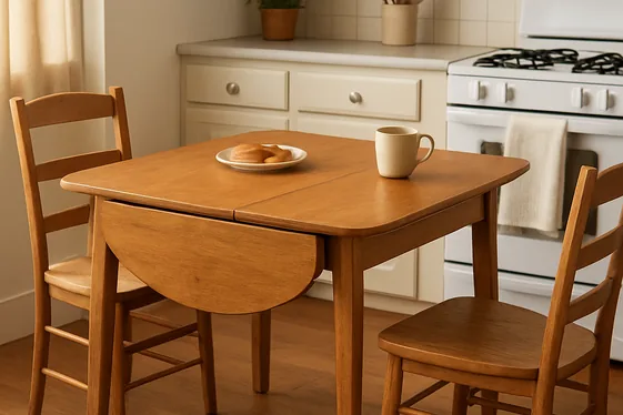 Drop-Leaf Tables for Adjustable Seating illustration