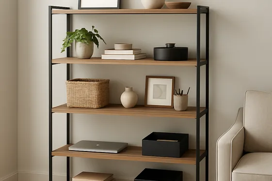 Balance Style and Function with Open Shelving illustration