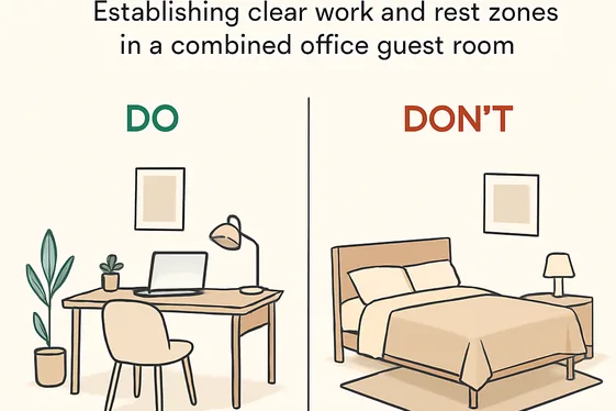 Establish Clear Zones: Work vs. Rest illustration