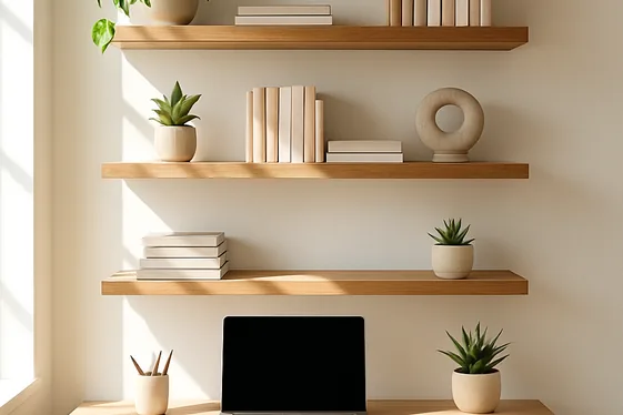 Maximize Vertical Space with Floating Shelves illustration