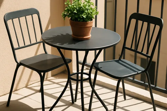 Include a Small Bistro Table Setup illustration