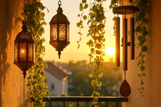 Transform with Hanging Decor and Lanterns illustration