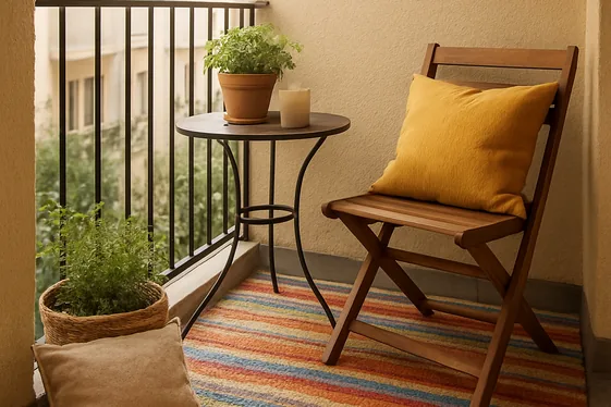 Add Cozy Outdoor Rugs and Cushions illustration
