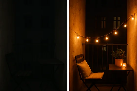 Incorporate Ambient Lighting with String Lights illustration