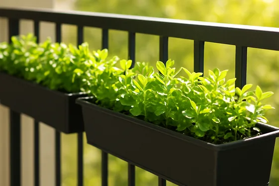 Decorative Grills with Planter Integration illustration