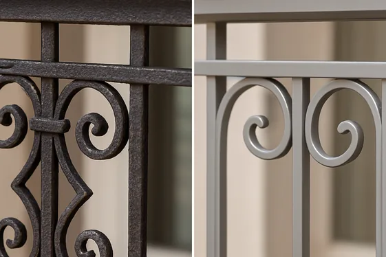 Wrought Iron Grills vs. Aluminum Grills illustration