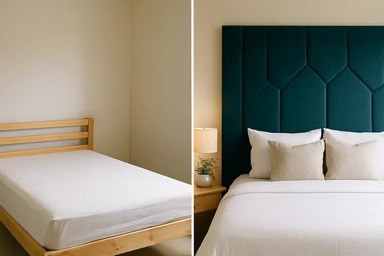 Add a Statement Headboard to Elevate the Bed Area illustration