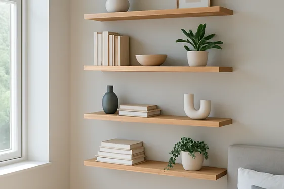 Install Floating Shelves for Stylish Storage illustration