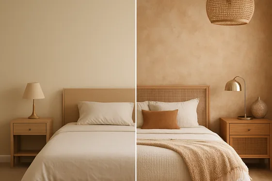 Before and After: Transforming a Dull Beige Bedroom illustration