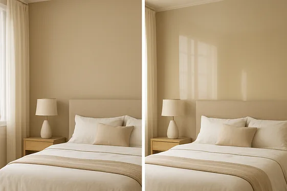 Compare Matte vs Glossy Beige Finishes for Walls illustration