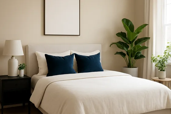 Highlight Beige Walls with Bold Accent Colors illustration