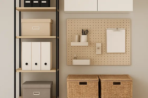 Use Vertical Storage Solutions to Maximize Floor Space illustration