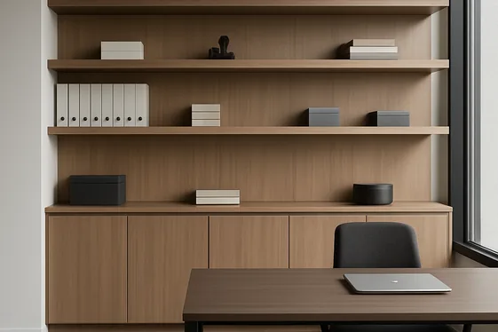 Select Sleek Storage Solutions to Maintain Organization illustration