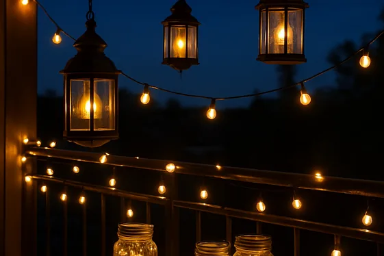 Install String Lights and Lanterns Creatively illustration