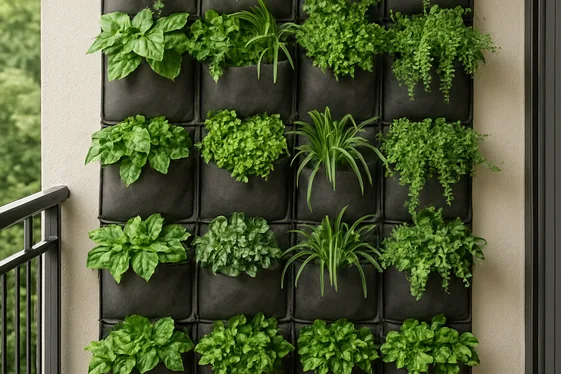 Create a Vertical Garden for Space Efficiency illustration
