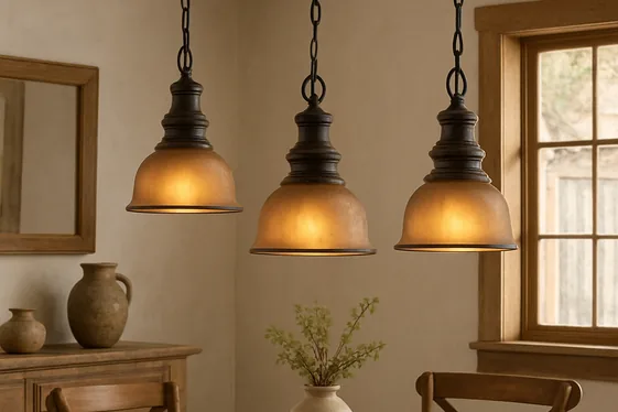 Incorporate Weathered Farmhouse Lighting Fixtures illustration