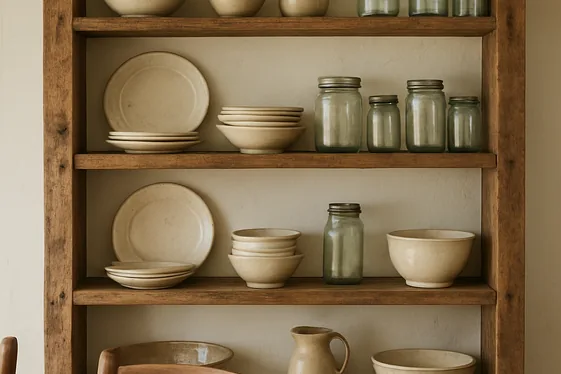 Open Shelving with Rustic Charm illustration