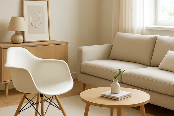 Transforming a Small Living Room with an Eames Chair illustration