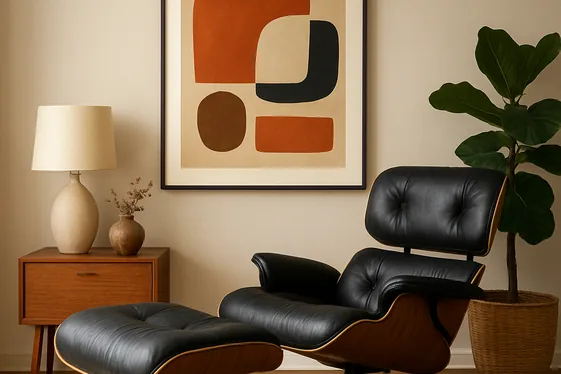 Using Art to Enhance Your Eames Chair Focal Point illustration
