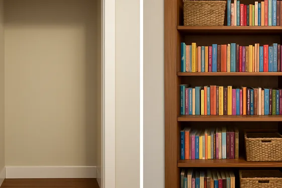 Revamp an Alcove with Built-In Shelving illustration