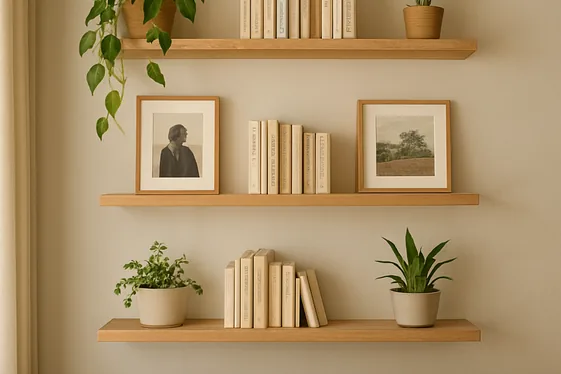 Install Floating Shelves to Define a Cozy Space illustration