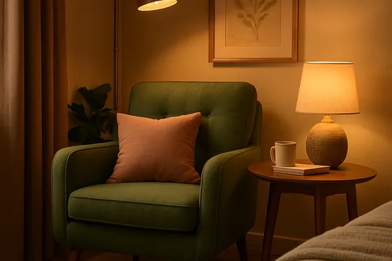 Steps to Creating a Pink and Green Cozy Reading Nook illustration