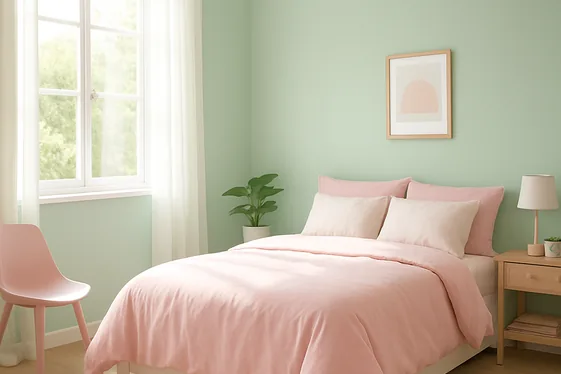 Transforming Small Bedrooms with Pink and Mint Green illustration