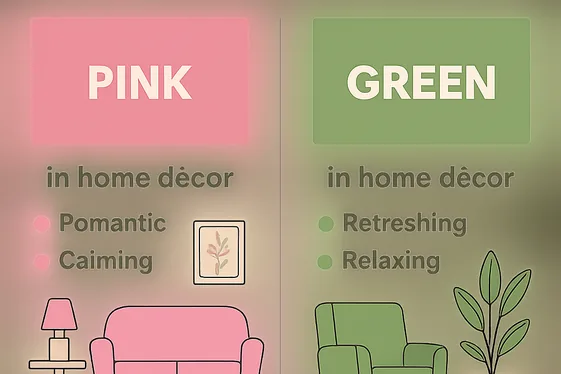 Interesting Facts About Pink and Green Color Psychology illustration