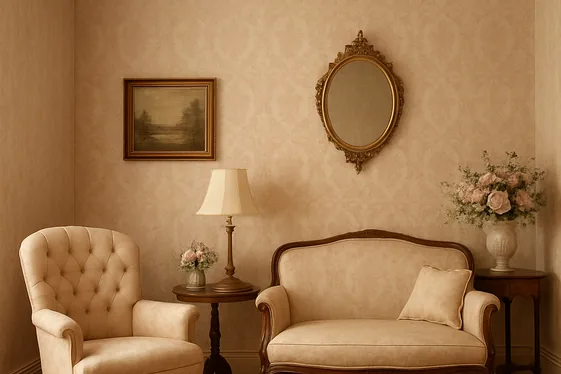 Opt for Vintage Wallpapers with Subtle Patterns illustration