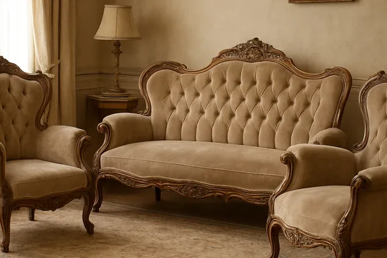 Embrace Curved and Ornate Furniture Shapes illustration