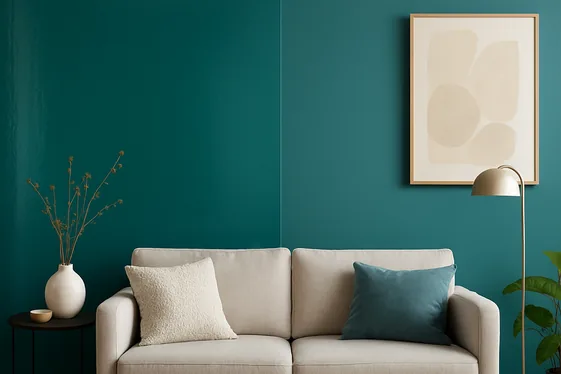 Glossy vs. Matte Paint for Your Teal and Grey Living Room Walls illustration