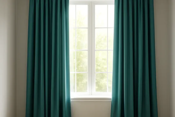 Pairing Teal Curtains with Grey Walls for a Cohesive Look illustration