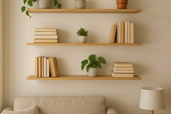 Use Vertical Space Smartly with Floating Shelves illustration