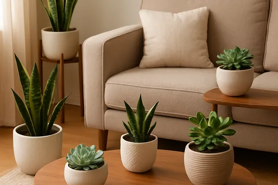 Add Greenery with Small, Low-Maintenance Plants illustration