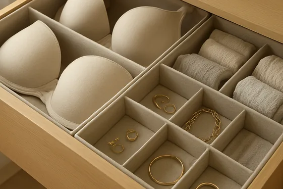 Organize with Customized Drawer Inserts illustration