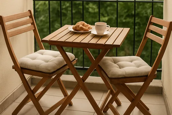 Add a Foldable Bistro Set for Dining Flexibility illustration