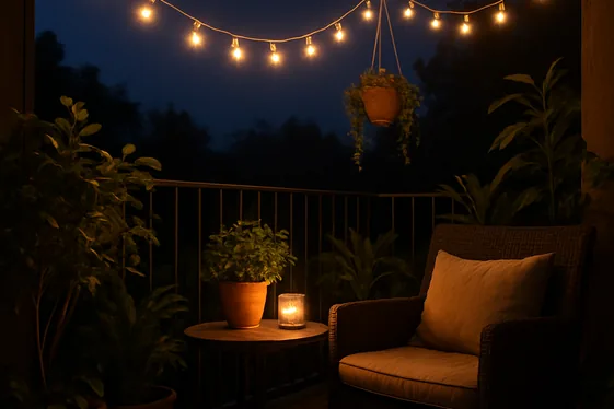 Incorporate String Lights for Warm Ambiance illustration