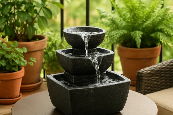 Introduce a Small Water Feature for Calm Sounds illustration