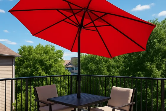 Place Large Outdoor Umbrellas Strategically illustration