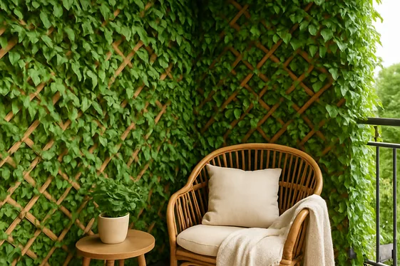 Corner Balcony Trellis Units to Maximize Space illustration